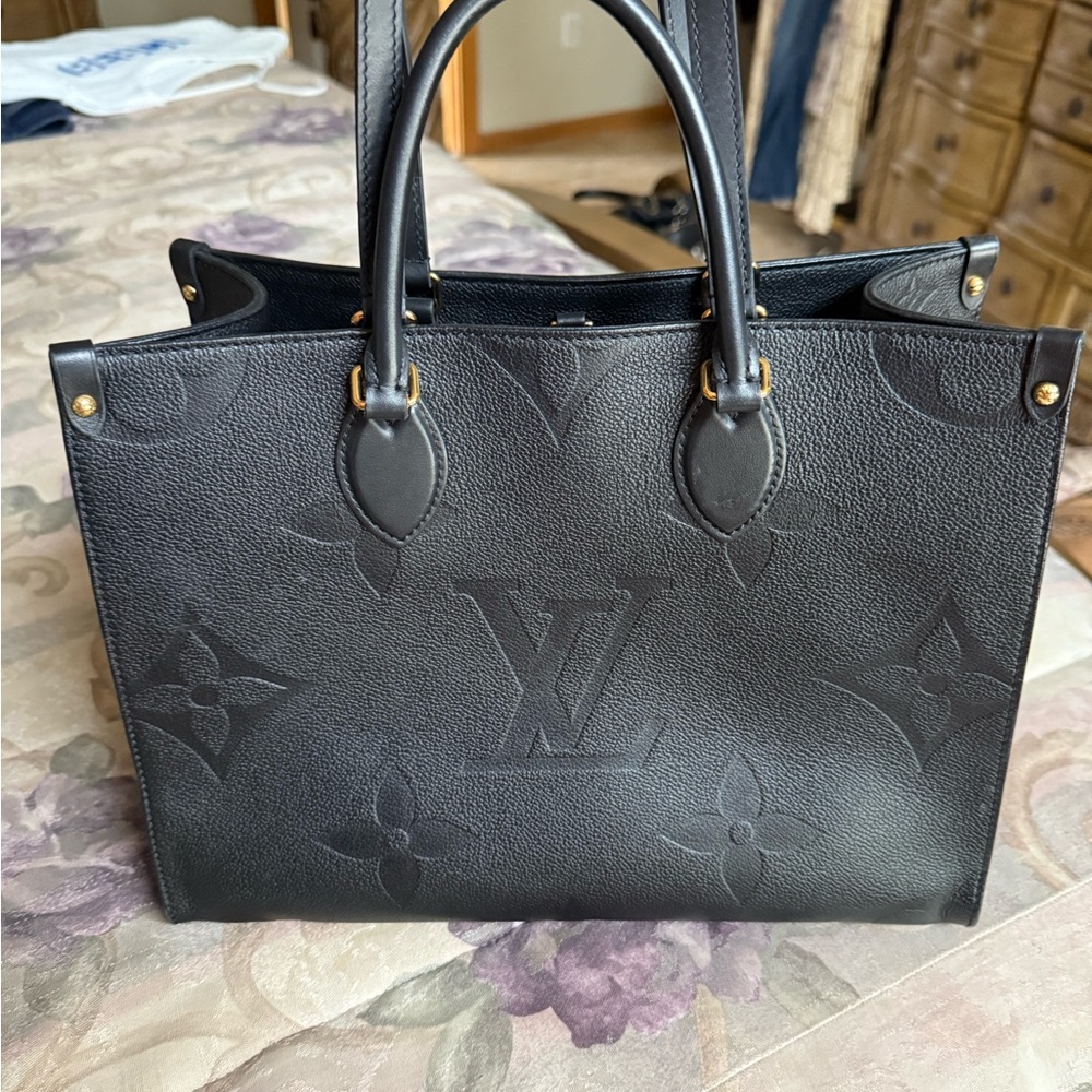 Louis Vuitton Black Embossed Tote